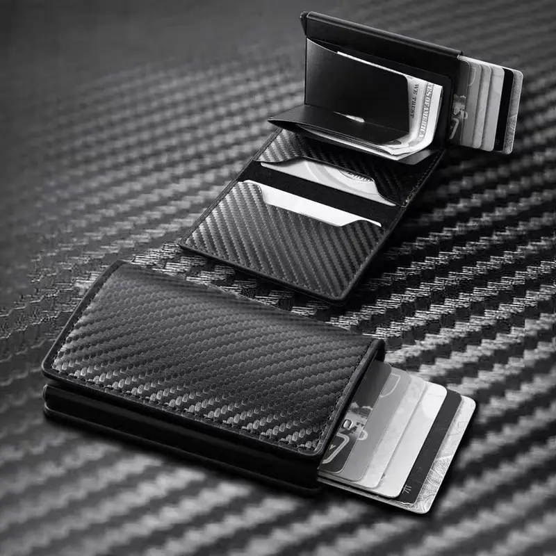 Custom card holder / travel ID holder — leather, PU, silicone options
