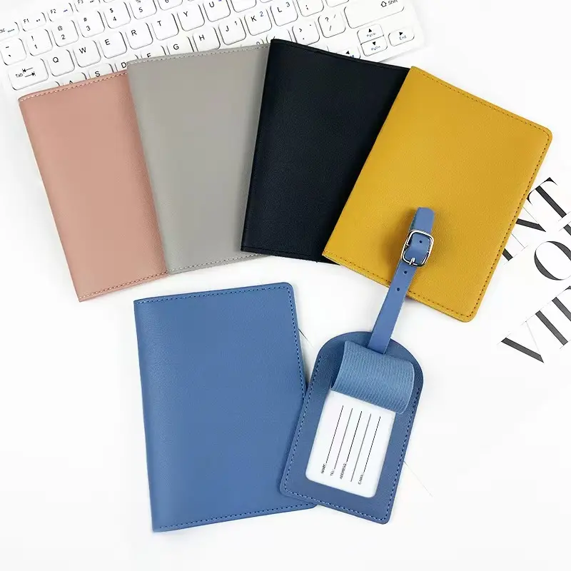 Custom card holder / travel ID holder — leather, PU, silicone options