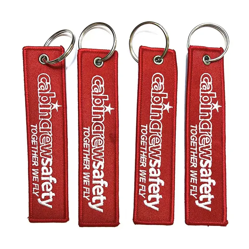 Custom flight tag / crew tag — leather, PVC, embroidered