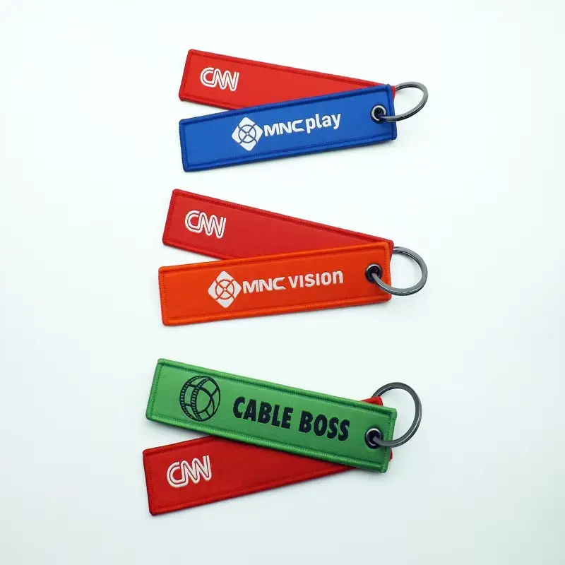 Custom flight tag / crew tag — leather, PVC, embroidered