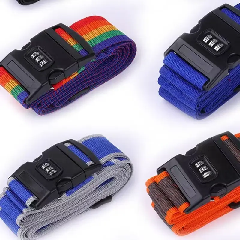 Custom TSA luggage belt — sublimation strap, ABS lock
