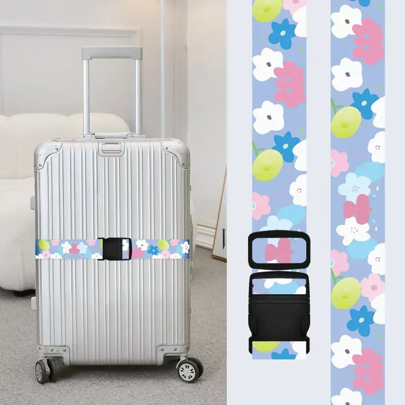 Custom TSA luggage belt — sublimation strap, ABS lock