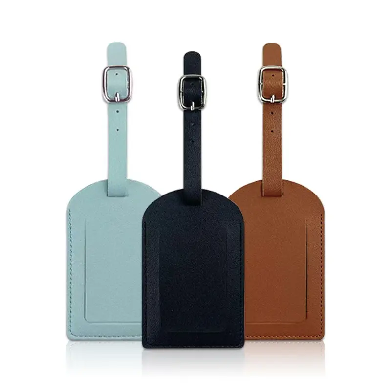Custom luggage tag — PVC, leather, metal — sublimation print
