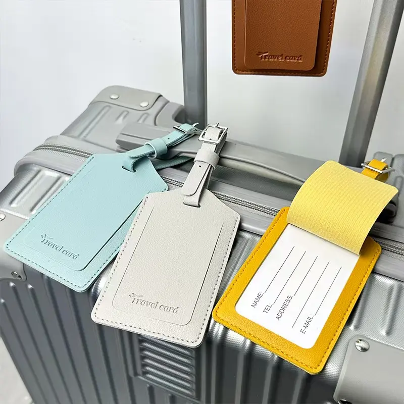 Custom luggage tag — PVC, leather, metal — sublimation print
