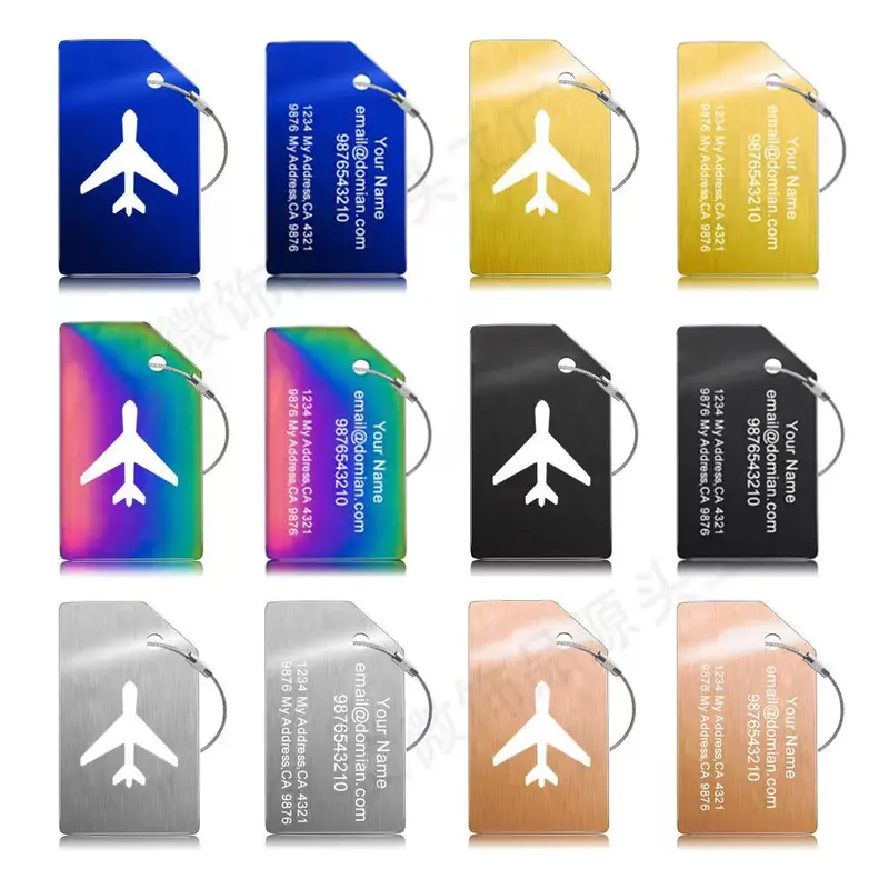 Custom luggage tag — PVC, leather, metal — sublimation print